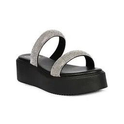 Viviblu Embellished Leather Platform Sandals-29