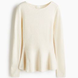 H&M Rib-Knit Peplum Top-picture-18