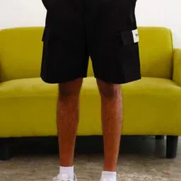 Bonkers Corner Men Black Authentic Utility Shorts-2