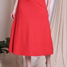 NEUDIS Solid Midi A-Line Skirt-image-16