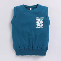 Ginie Girls Pocket Printed Smocked Top-20