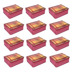 prettykrafts Maroon 12 Pieces Multi-Utility Organisers-15