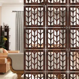 RANDOM Brown Geometric Window Blinds image 1