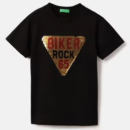 United Colors of Benetton Boys Typography Printed Round Neck Cotton T-shirt-picture-44