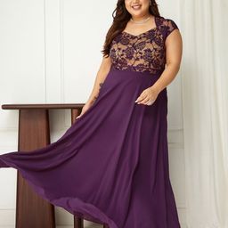 Miss Chase A+ Georgette Fit & Flare Maxi Dress-image-53
