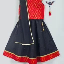 Tangerine Closet Girls Ready to Wear Lehenga & Blouse With Dupatta-picture-25
