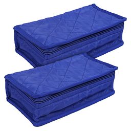 Kuber Industries Blue Set of 2 Regular Drawer Organiser Organisers-27