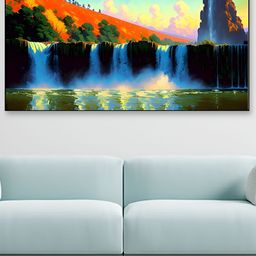 DEKORSTATION Orange & Green Floral And Botanical Canvas Wall Art-image-42