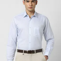 Van Heusen Men Regular Fit Spread Collar Textured Cotton Formal Shirt-image-70