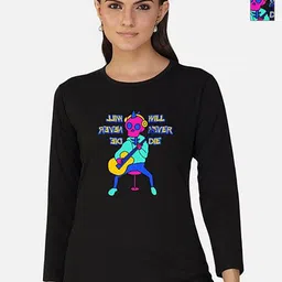 Metronaut Women 2 Printed Bio Finish Applique T-shirt-picture-2