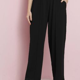 Kotty Women Relaxed Straight Fit High-Rise Parallel Trousers-picture-2