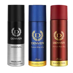Denver Men Set of 3 Nano Body Deodorant Spray 50 ml each - Pride + Honour + Black.Code-picture-44