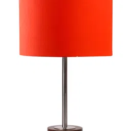 Aura Orange & Black Textured Metal Cylindrical Shaped Table Lamp-image-81