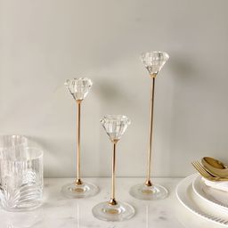 Mason Home White 3 Pieces Glass Candle Holders-image-15
