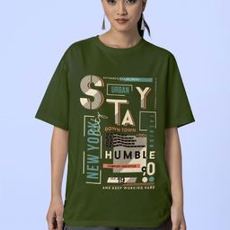 Reifica Women Printed Drop-Shoulder Sleeves Applique T-shirt-image-40