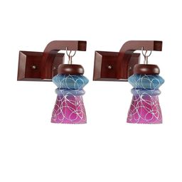 Somil Premium Designer Glass Wall / Night Lamp Elegant & Stylish Dcor Accent for Modern Interiors, color- Pink, Blue, White, Size:- 17 X 27 X 27 CM-image-85