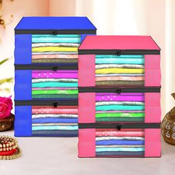 Aura Blue & Pink 6 Pieces Foldable Multi-Utility Organisers-21