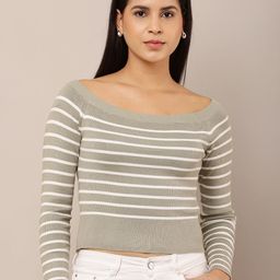 NoBarr Women Striped Pullover-image-80