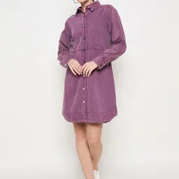 Madame Women Denim Shirt Dress-picture-49