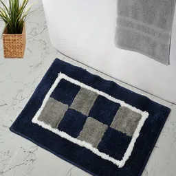 MAA HOME CONCEPT Teal Green & Grey Textured Anti-Skid Bath Rugs-4