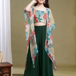 MD ENTERPRISE Kids-Girls Green Clothing Set-image-93