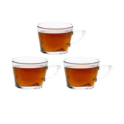 Somil Clear Glass Coffee & Tea Cup / Mug (170 Ml), Enjoy Your Drink in Style, 8.5 X 11.5 X 6.7 Cm, Pack of 3-image-65