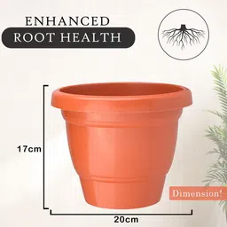 Kuber Industries Set Of 12 Red & Orange-Coloured Planter With Pot image 5