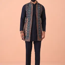KISAH Men Floral Regular Kurta with Trousers-picture-19