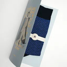 Theater Men Patterned Cotton Calf Length Socks-13