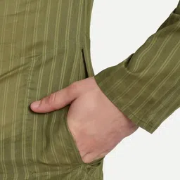 4u Fashion Men Striped Handloom Kurta-image-20