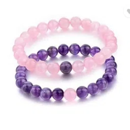 Divine souvenirs Unisex Set Of 2 Artificial Beaded Elasticated Bracelets-11