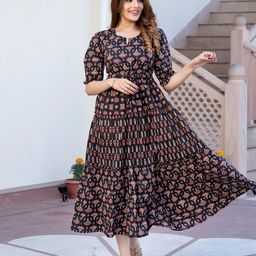 KALINI Ethnic Motifs Print Maxi Dress-picture-22