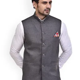 Seetoo Woven Design Nehru Jackets-picture-54