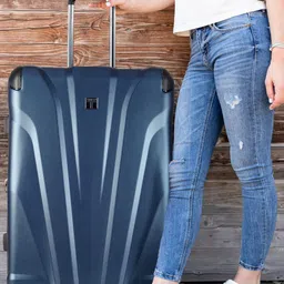 Timus Hard Luggage Hard Sided Large Trolley Suitcase-32