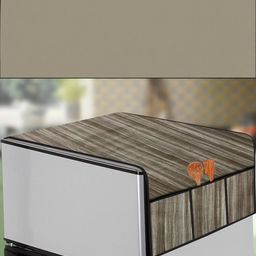 The Furnishing Tree Coffee Brown Printed Refrigerator Cover-image-73