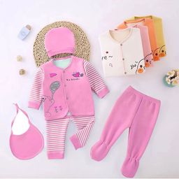 Fancy Walas Kids 5-Piece Pure Cotton Baby Apparel Gift Set-picture-14