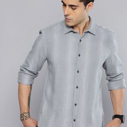 Flying Machine Slim Fit Striped Pure Cotton Casual Shirt-picture-5