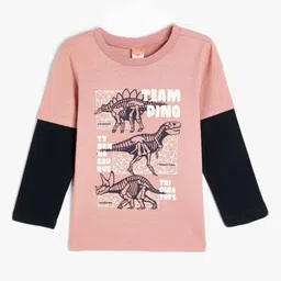 Koton Boys Typography Printed V-Neck T-shirt-picture-16