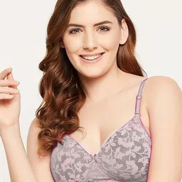 BEWILD Women Floral Printed Full Coverage Cotton Lightly Padded T-shirt Bra-image-54