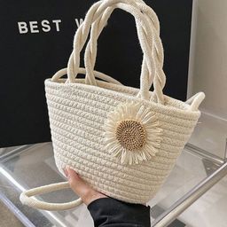 DressBerry Printed Shopper Handheld Bag-image-8