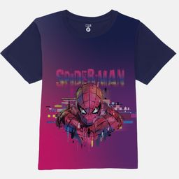YK Marvel Boys Spider-Man Graphic Printed Round Neck Regular Fit T-shirt-image-64