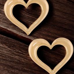 DressBerry Heart Shaped Studs Earrings-image-12