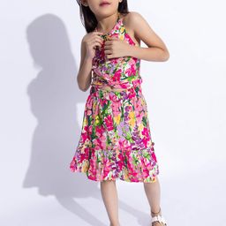 taffykids Girls Printed Top with Skirt-image-82