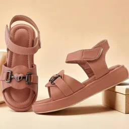 Freeplay Girls Open Toe Flats with Buckles-57
