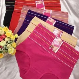 Diving Deep Pack Of 6 Striped Boy shorts Briefs Line Panty0003_Pack of 1_M-Multicolor-33