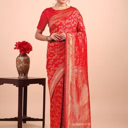 SAREEFLAME Woven Design Zari Art Silk Designer Kanjeevaram Saree-picture-12