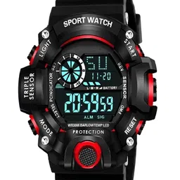 Hala Men Aluminium Printed Dial & Straps Digital Watch LED Red SSA-Square. image 4