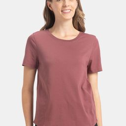 Jockey Super Combed Cotton Relaxed Fit Solid Curved Hem Styled Half Sleeve Tshirt - AW88-picture-44