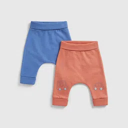 Mothercare Infant Boys Pack Of 2 Pure Cotton Mid-Rise Joggers-image-6