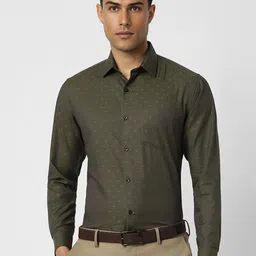 Van Heusen Men Spread Collar Abstract Printed Cotton Formal Shirt-picture-8